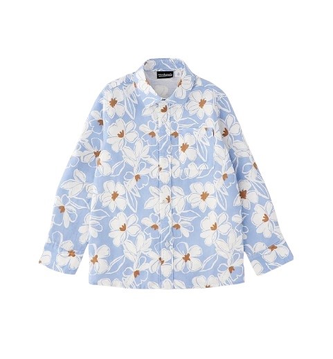 Camicia manica lunga fantasia floreale