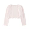 Cardigan in maglia con lavorazione effetto pizzo
