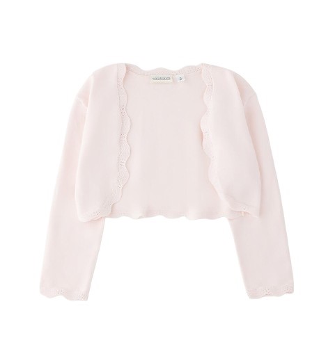 Cardigan in maglia con lavorazione effetto pizzo