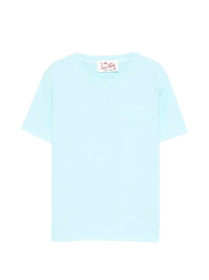 T-shirt mezza manica con logo effetto vintage