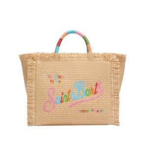 FE0AA6785D11EECDD8D40D37ECF36A5A_ Borsa colette effetto paglia con ricamo multicolor