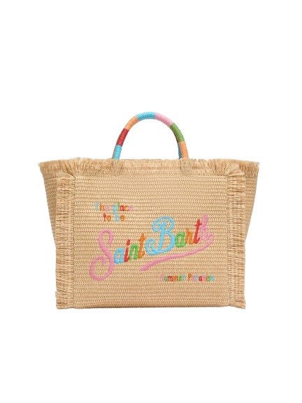 FE0AA6785D11EECDD8D40D37ECF36A5A_ Borsa colette effetto paglia con ricamo multicolor