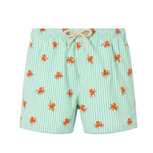 Costume boxer a rige con polipetti