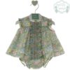 Completo vestito fiorato e coulotte con giacchino