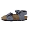 Sandalo in eco pelle con doppia fibbia