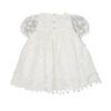 Vestito in tulle con fiori maniche a sbuffo