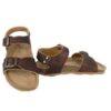 Sandalo in eco pelle con doppia fibbia