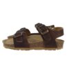 Sandalo in eco pelle con doppia fibbia