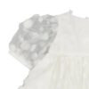 Vestito in tulle con fiori maniche a sbuffo