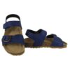 Sandalo in eco pelle con velcro e fibbia