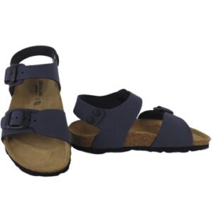 Sandalo in eco pelle con doppia fibbia