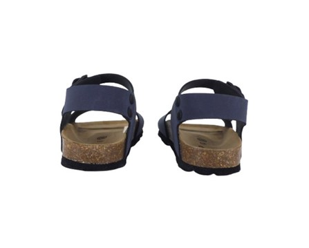 Sandalo in eco pelle con doppia fibbia