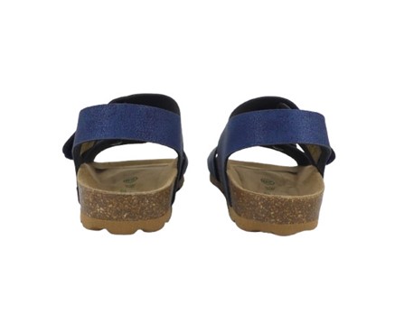 Sandalo in eco pelle con velcro e fibbia
