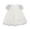 Vestito in tulle con fiori maniche a sbuffo