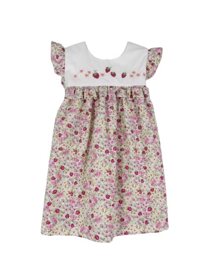 Vestito fantasia fragoline con ricamo