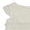 Vestito con con pizzo valenciennes e maniche ad aletta