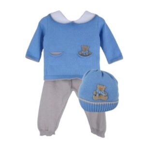 Completo manica lunga orsetti con cappellino