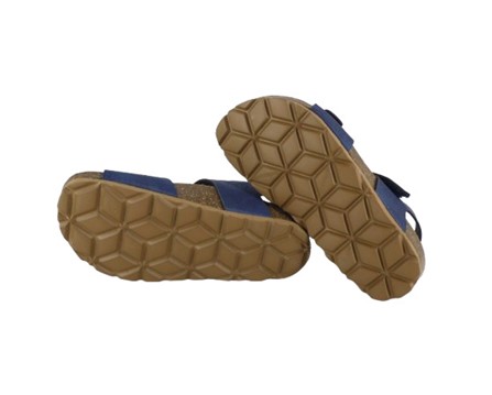 Sandalo in eco pelle con velcro e fibbia