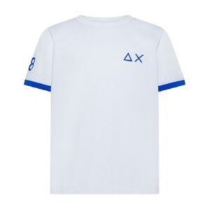 T-shirt mezza manica con bordo a contrasto