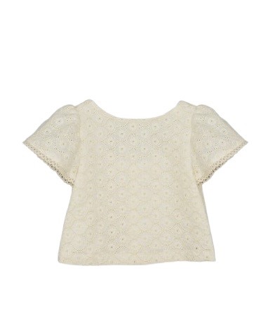Completo blusa ricamata e pantalone