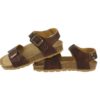 Sandalo in eco pelle con doppia fibbia