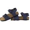 Sandalo in eco pelle con doppia fibbia
