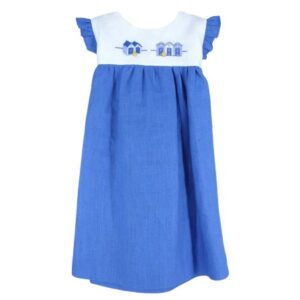 Vestito in lino con ricamo