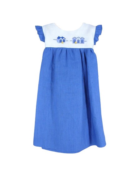 Vestito in lino con ricamo