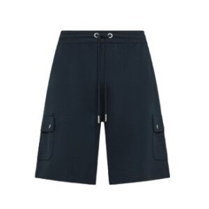 Bermuda cargo in felpa di cotone con coulisse