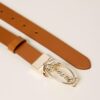 Cintura in eco pelle reversibile con logo