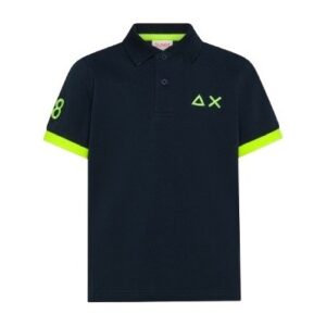 T-shirt polo con logo fluo