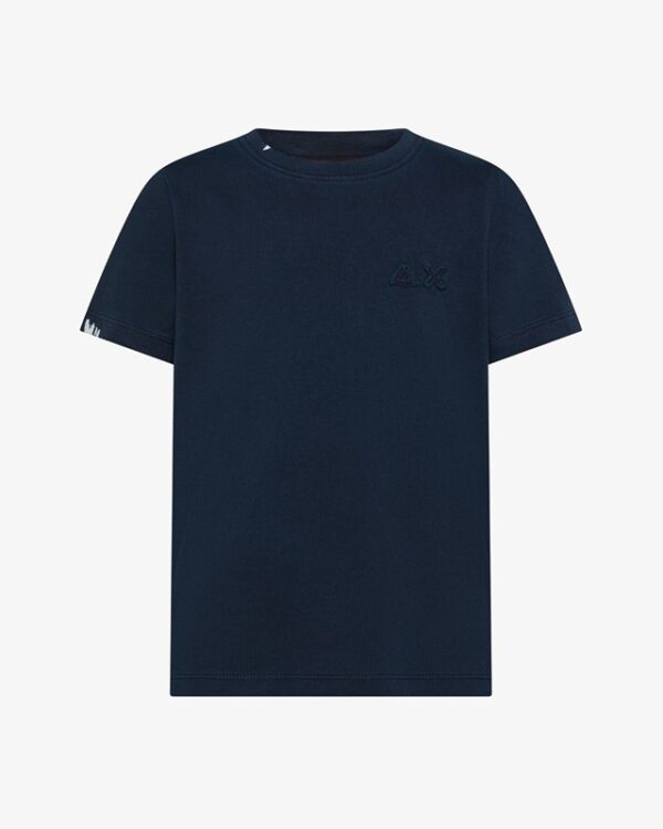 T-shirt mezza manica con logo vintage a rilievo