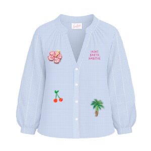 Camicia vichy con applicazioni