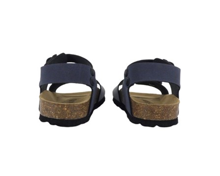 Sandalo in eco pelle bicolor con doppia fibbia
