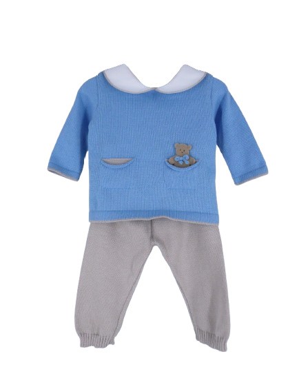 Completo manica lunga orsetti con cappellino