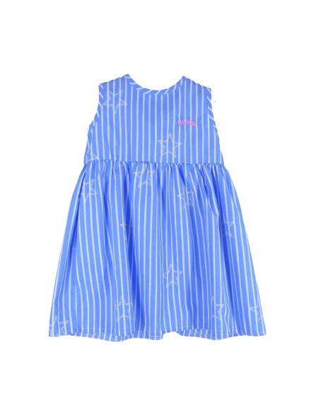 Vestito smanicato a righe