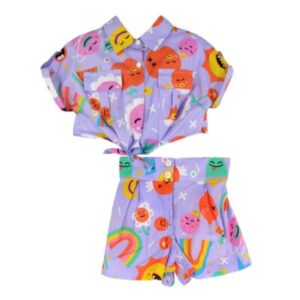 Completo lovely camicia crop e short