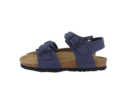 Sandalo in eco pelle con doppia fibbia