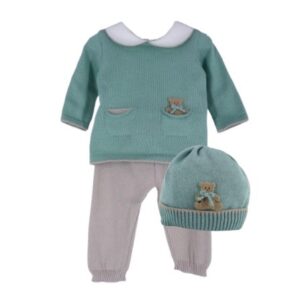 Completo manica lunga orsetti con cappellino