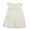 Vestito con con pizzo valenciennes e maniche ad aletta