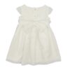 Vestito con con pizzo valenciennes e maniche ad aletta