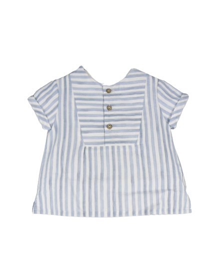 Completo camicia a righe e coulotte