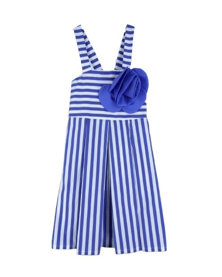 Vestito a righe con fiore