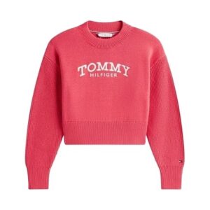 Maglione con maniche a costine e logo ricamato