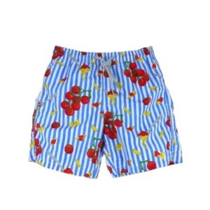 Costume boxer a righe fantasia pasta e pomodori