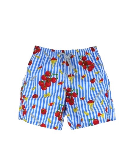 19718EF5D54E712A2C81488DDB255C66_ Costume boxer a righe fantasia pasta e pomodori