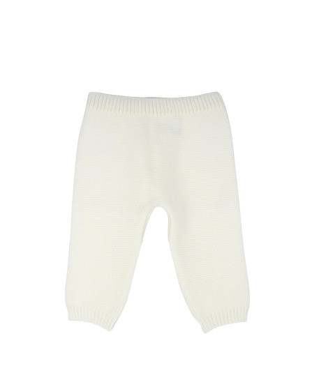 Completo due pezzi ricamo fiocchetti con cappellino pon pon
