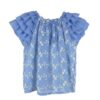 Completo camicia con fiori ricamati e short