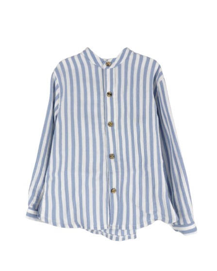 Completo camicia a righe e bermuda