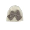 Completo due pezzi a costine con fiocco e cappellino